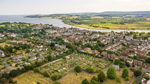 View over Butts Park and the Exe Estuary